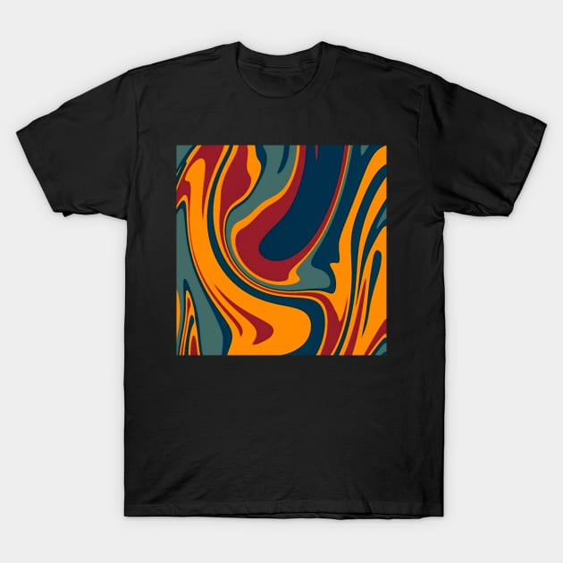 Dark blue, yellow and red Inkscape T-Shirt by TheSkullArmy